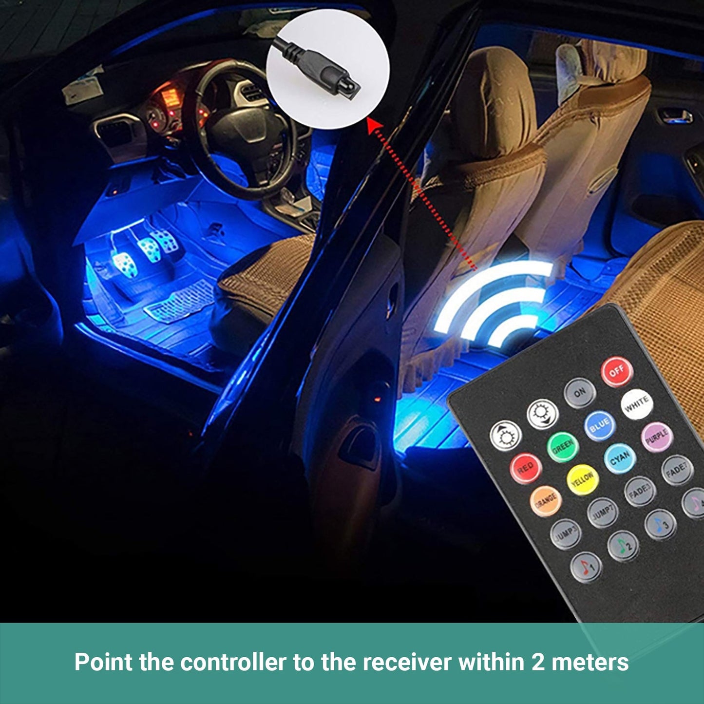 Kartech Car Interior Lights LED Wireless Decorative Music Strip Atmosphere Bar