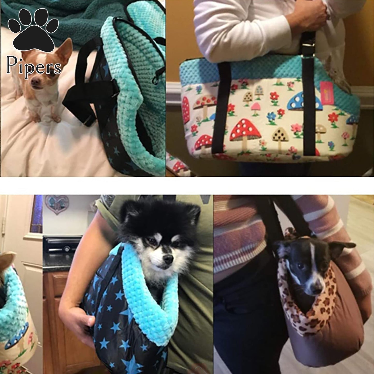 Pipers Pet Carrier Purse Warm Foam Sponge Travel Bag Cat Dog Portable Warm Fluff