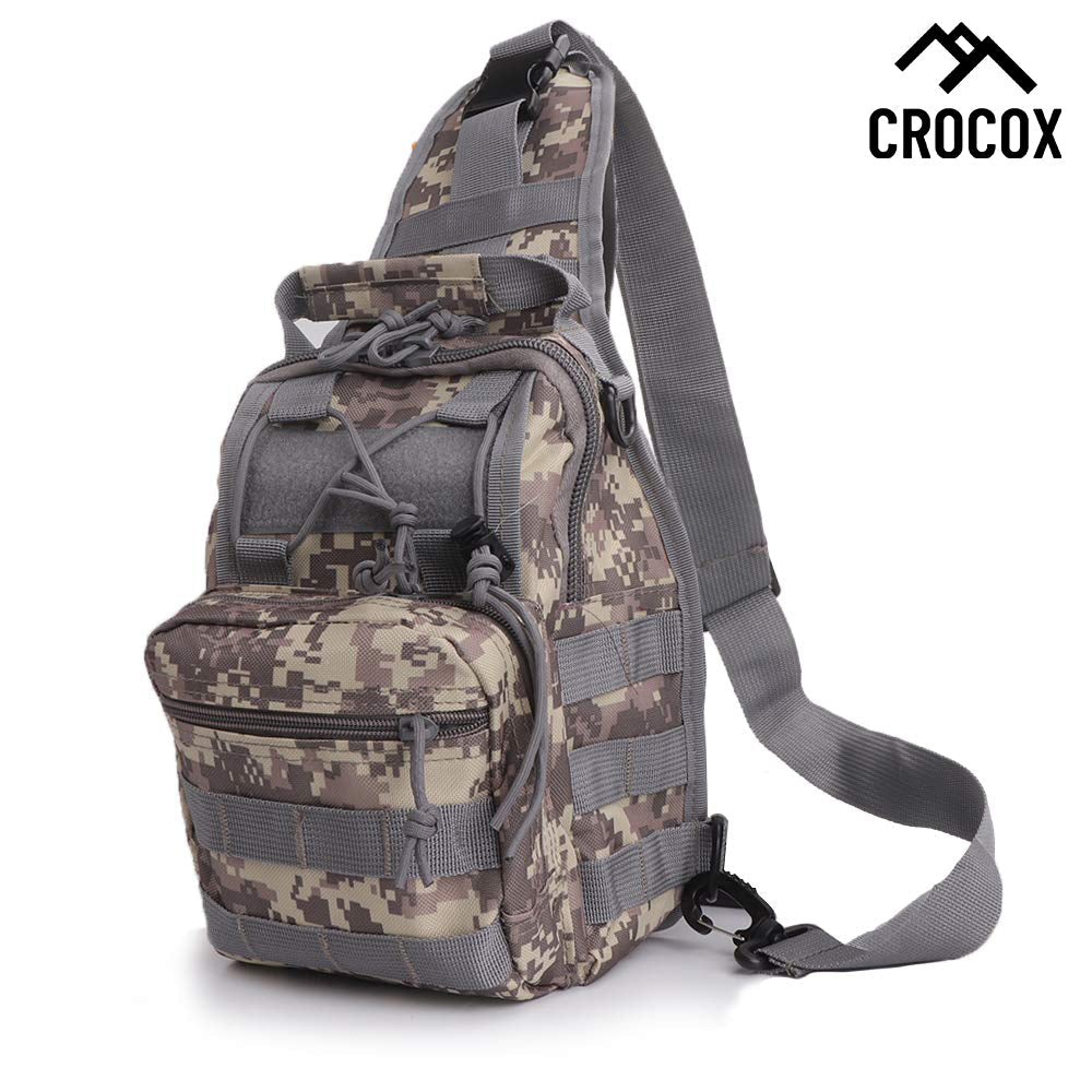 Crocox Tactical Shoulder Bag Sling Messenger Military Chest Pack Fanny Backpack