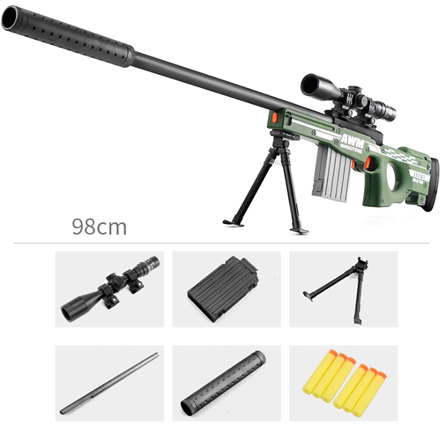 Truboo Blaster Toy Gun Soft Foam Bullet Boys Girls Shooting Set Military Model