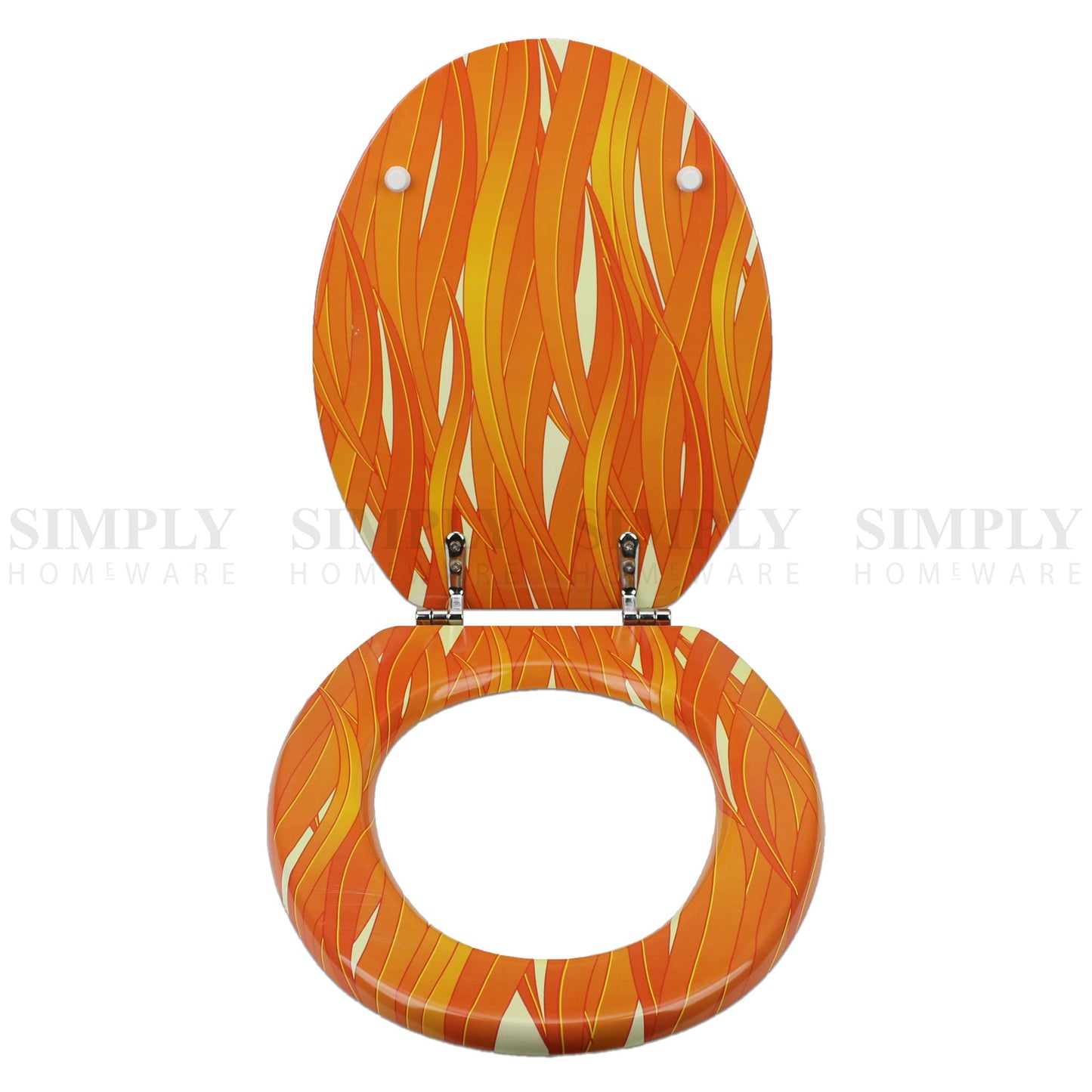 Toilet Seat and Cover Lid Designer Hard Bathroom Covers WC Bath Seat Lids - Simply Homeware