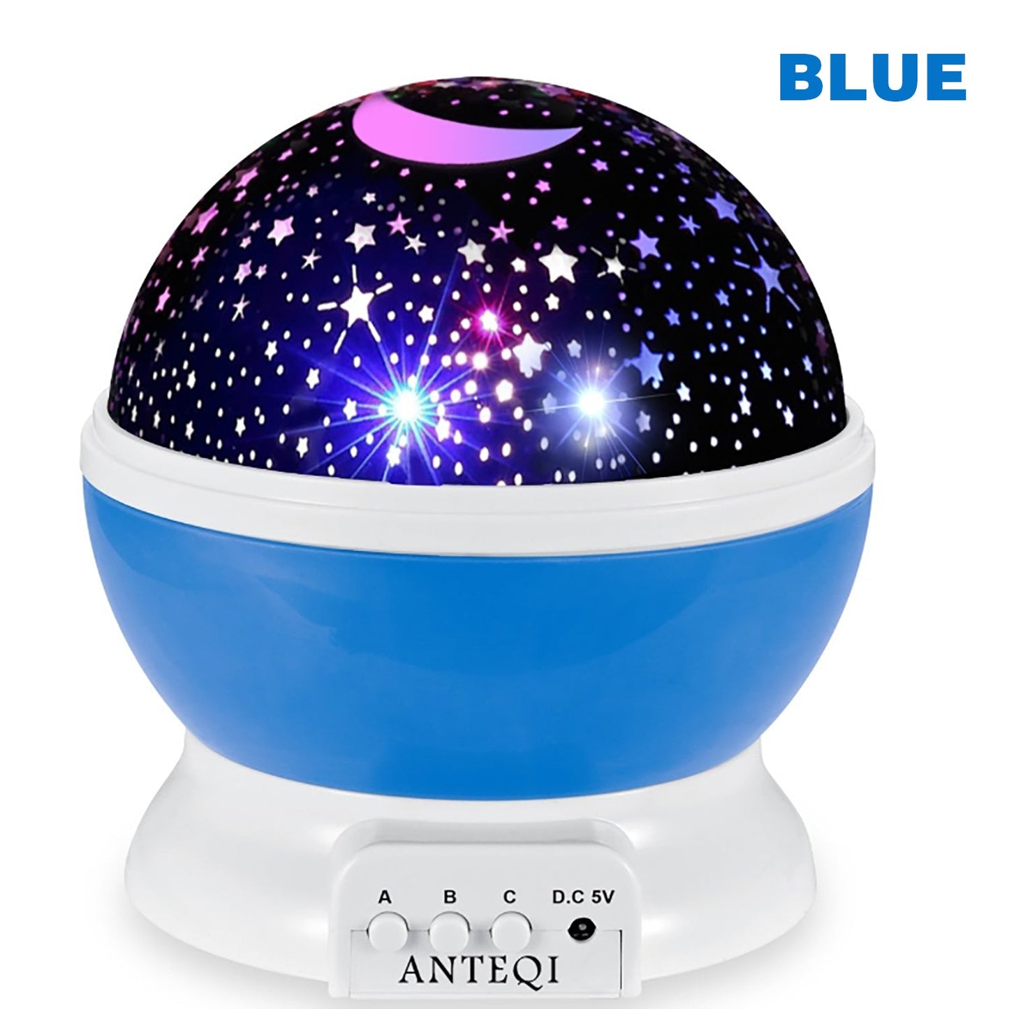 Wasel Starry Sky Night Lamp 3D Star Moon Projector Lunar Light Baby Kids Galaxy