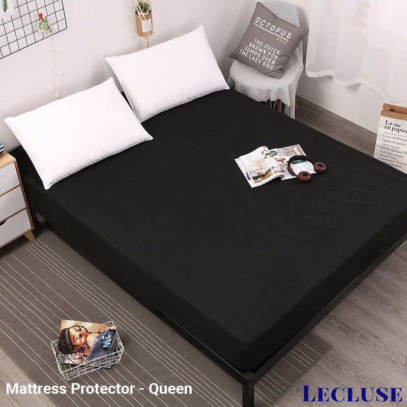 Lecluse Waterproof Bed Sheets Mattress Protector Pillow Cover Single Queen King