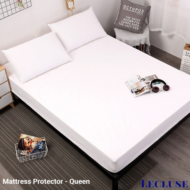 Lecluse Waterproof Bed Sheets Mattress Protector Pillow Cover Single Queen King