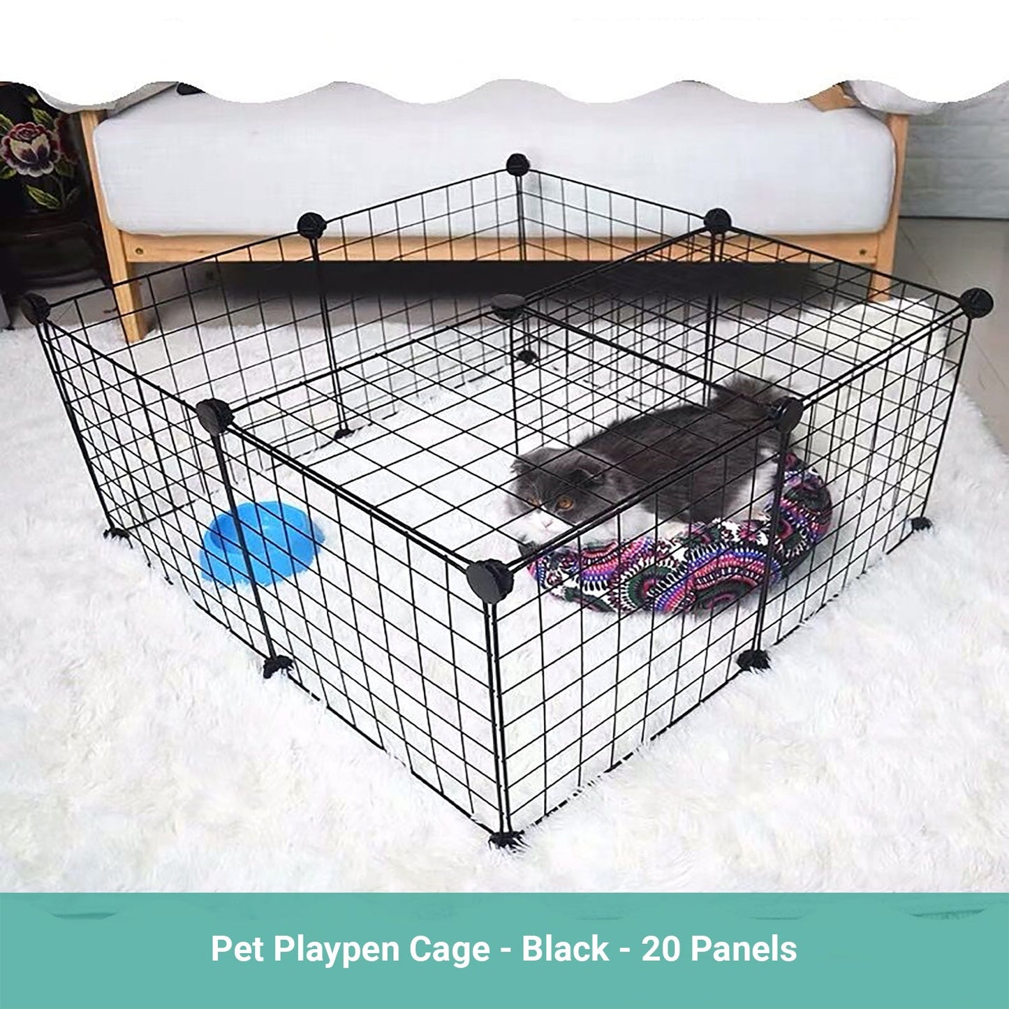 Pipers Pet Fence Cage Dog Puppy Playpen Enclosure Panels Customizable Foldable