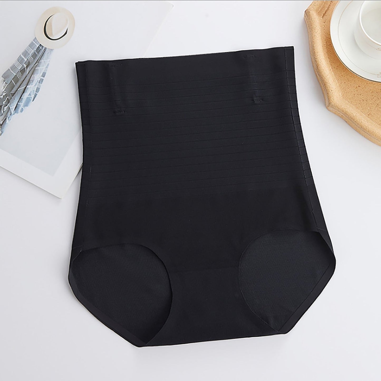 Meur Women High Waist Shapewear Stripe Briefs Shorts Body Slimmer Tummy Control