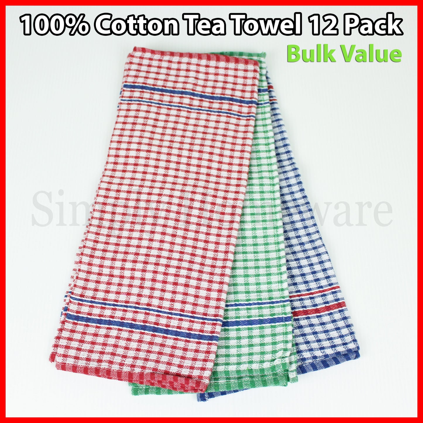 Cotton Kitchen Tea Towels Dish Cloths Towel Teatowels Teatowel New Linen 3 Pack