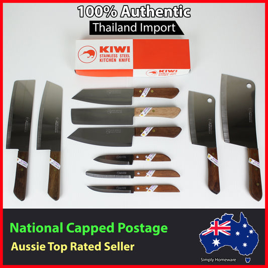 No. 247 KIWI Knife Kitchen Chef Knives Stainless Steel Blade Cook Cleaver Wood
