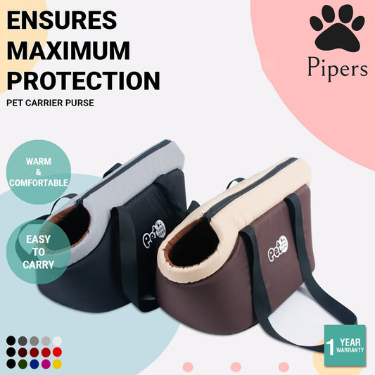 Pipers Pet Carrier Purse Warm Foam Sponge Travel Bag Cat Dog Portable Warm Fluff