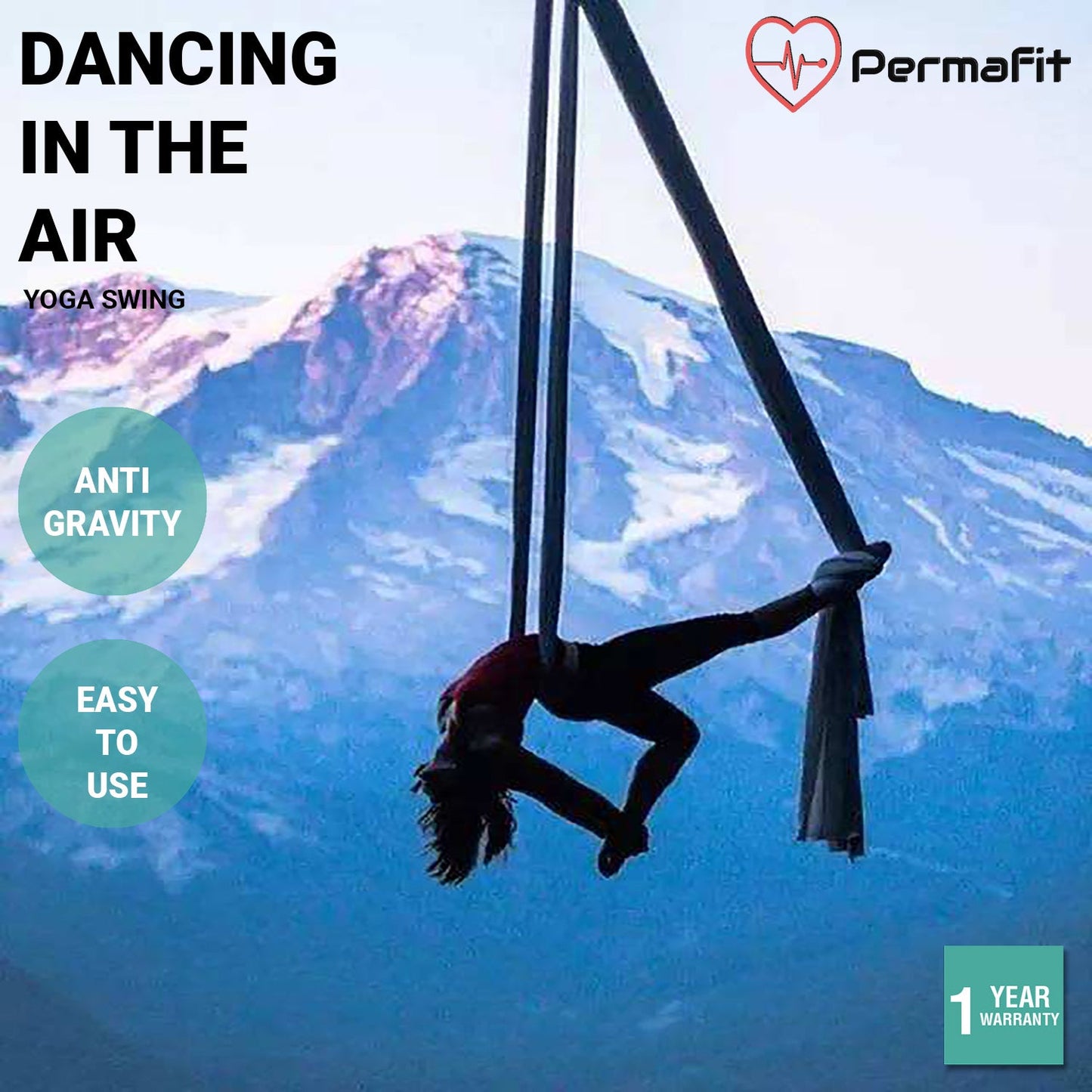 Permafit Yoga Swing Hammock Strap Ultra Strong Decompression Fitness Props