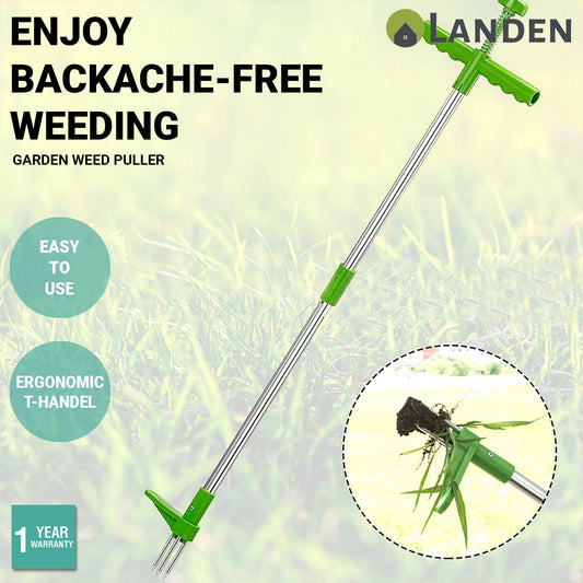 Landen Garden Weed Puller Standing Plant Root Remover Manual Weeder Hand Tool