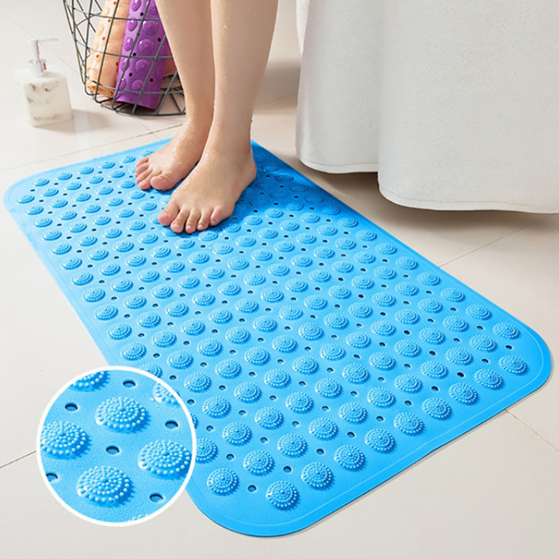 Lecluse Bath Tub Shower Mat Non-Slip Latex Free Bathtub Mat Suction Cups Machine