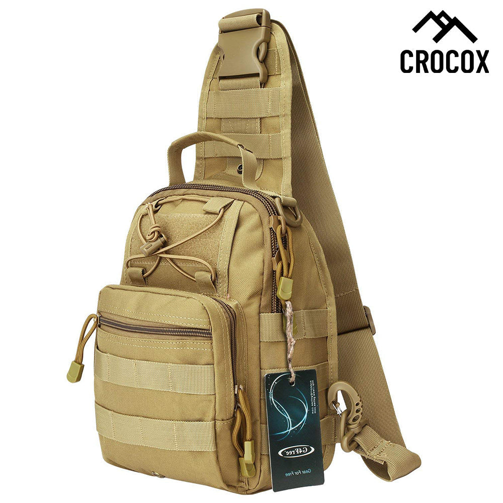 Crocox Tactical Shoulder Bag Sling Messenger Military Chest Pack Fanny Backpack