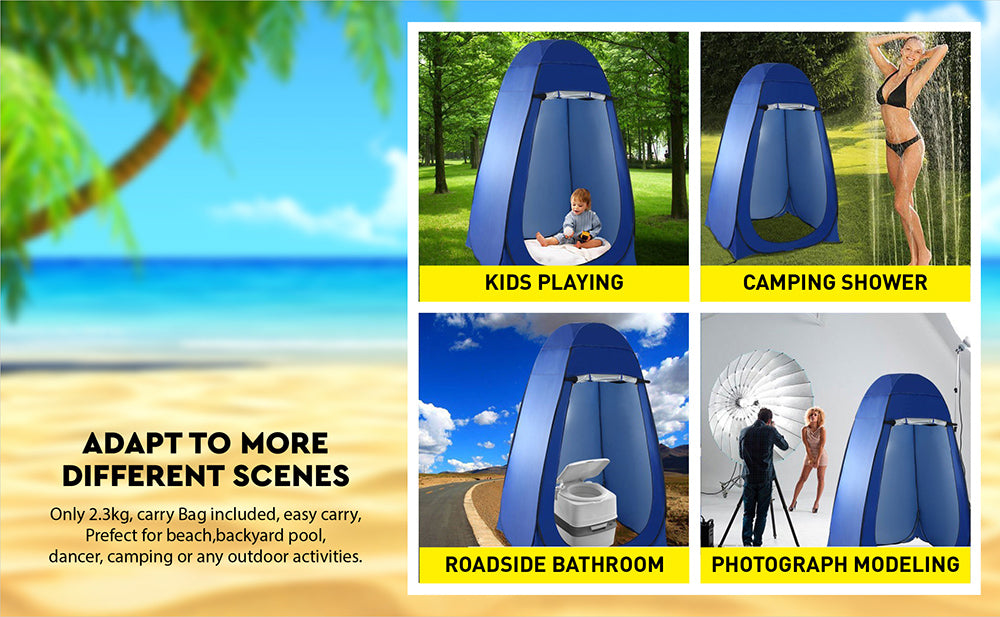 Pop Up Shower Tent Camping Portable Privacy Waterproof Instant Toilet Change Roo