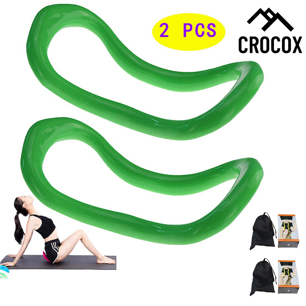 2x Crocox Yoga Ring Pilates Band Strength Training Anatomy Gym Workout Back Pain