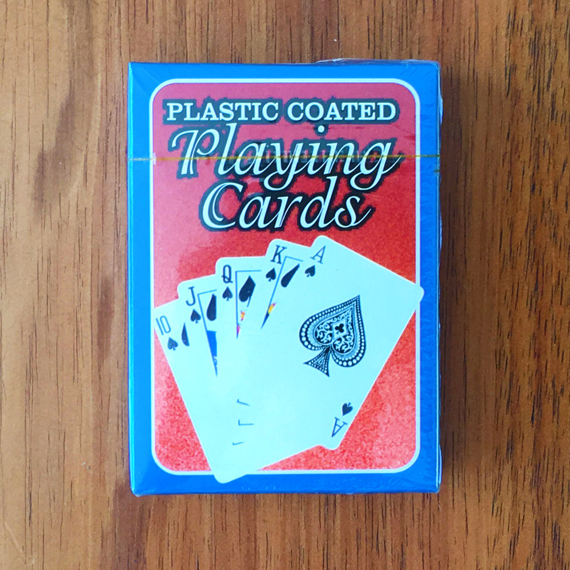 Playing Cards Decks Card Games Deck Blue & Red Box Deck of Plastic Coated Paper