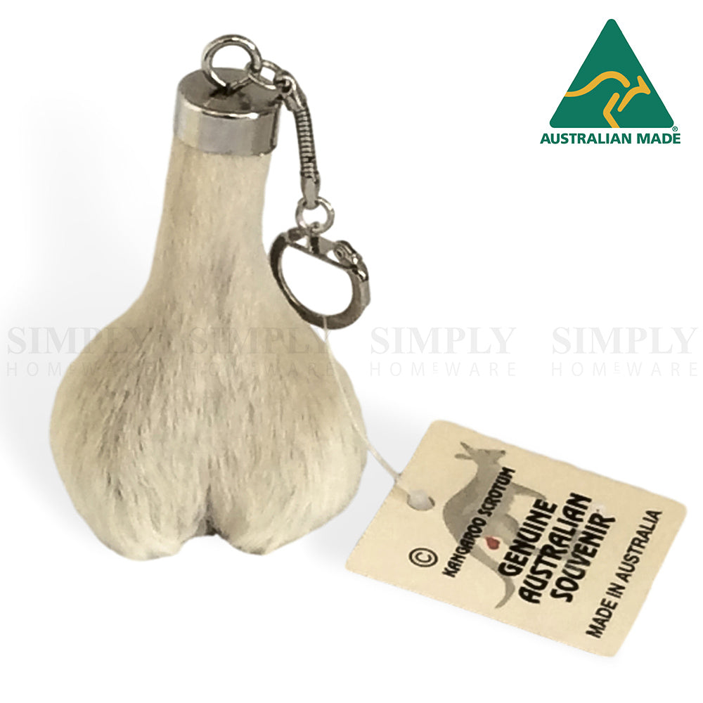 Kangaroo Scrotum Balls Genuine Keychain Skin Australian Aussie Souvenir Bulk - Simply Homeware