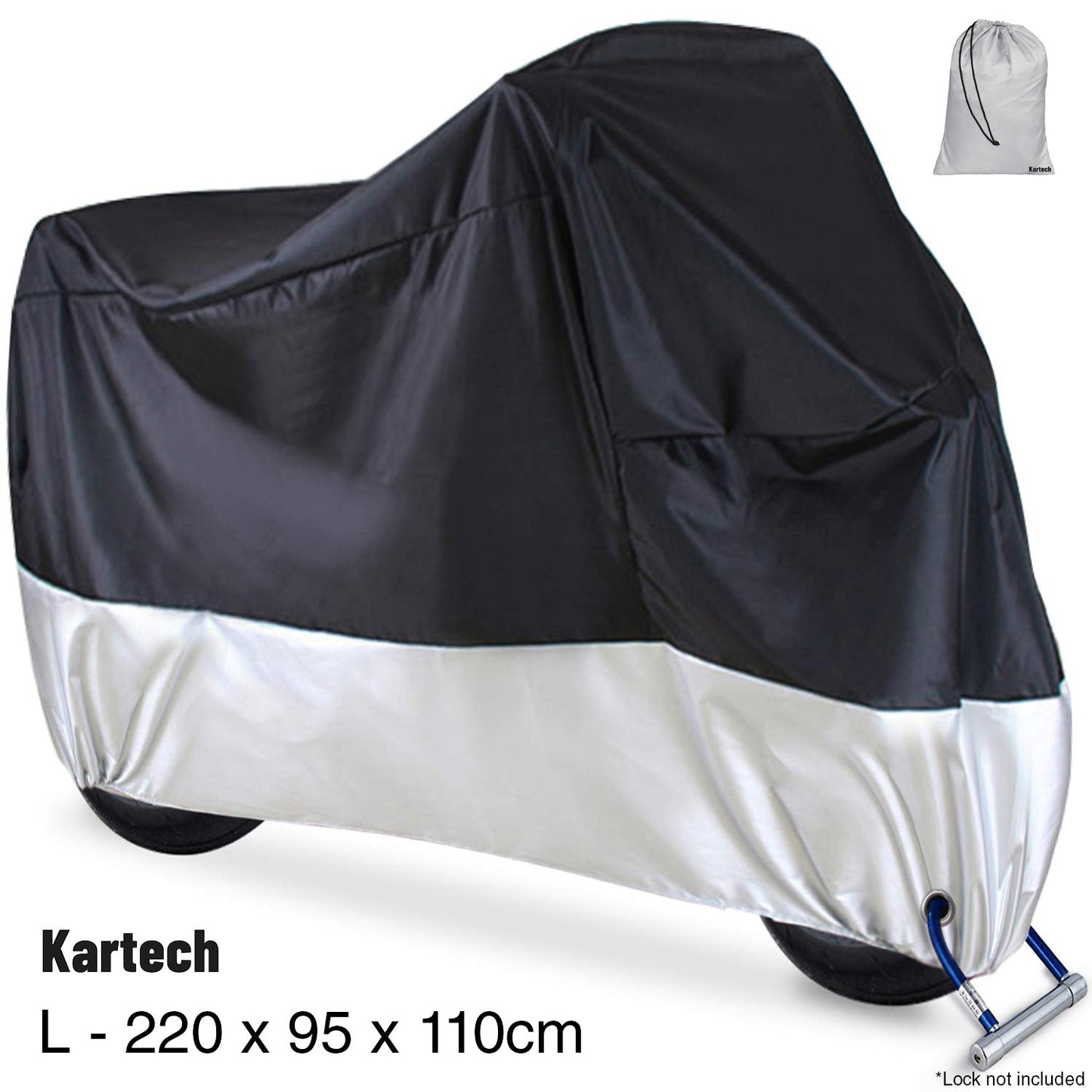 Kartech Motorcycle Cover Waterproof Scooter Outdoor Bike Motorbike Rain UV Dust