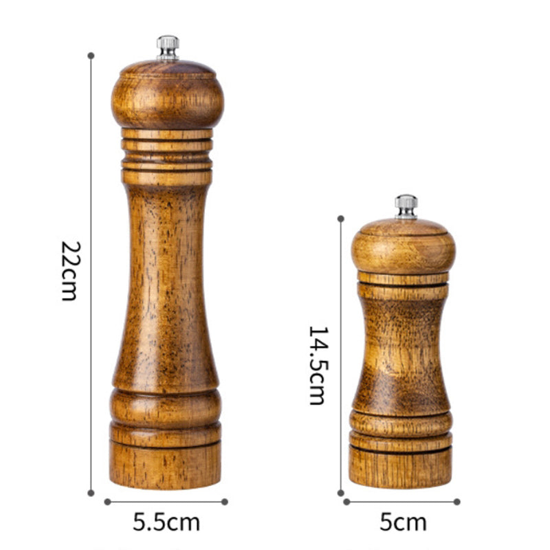 Lecluse Wood Pepper Grinder Pepper Mill Adjustable Coarseness Wooden Pepper mill Ceramic Grinding Mechanism Salt Mill Refillable
