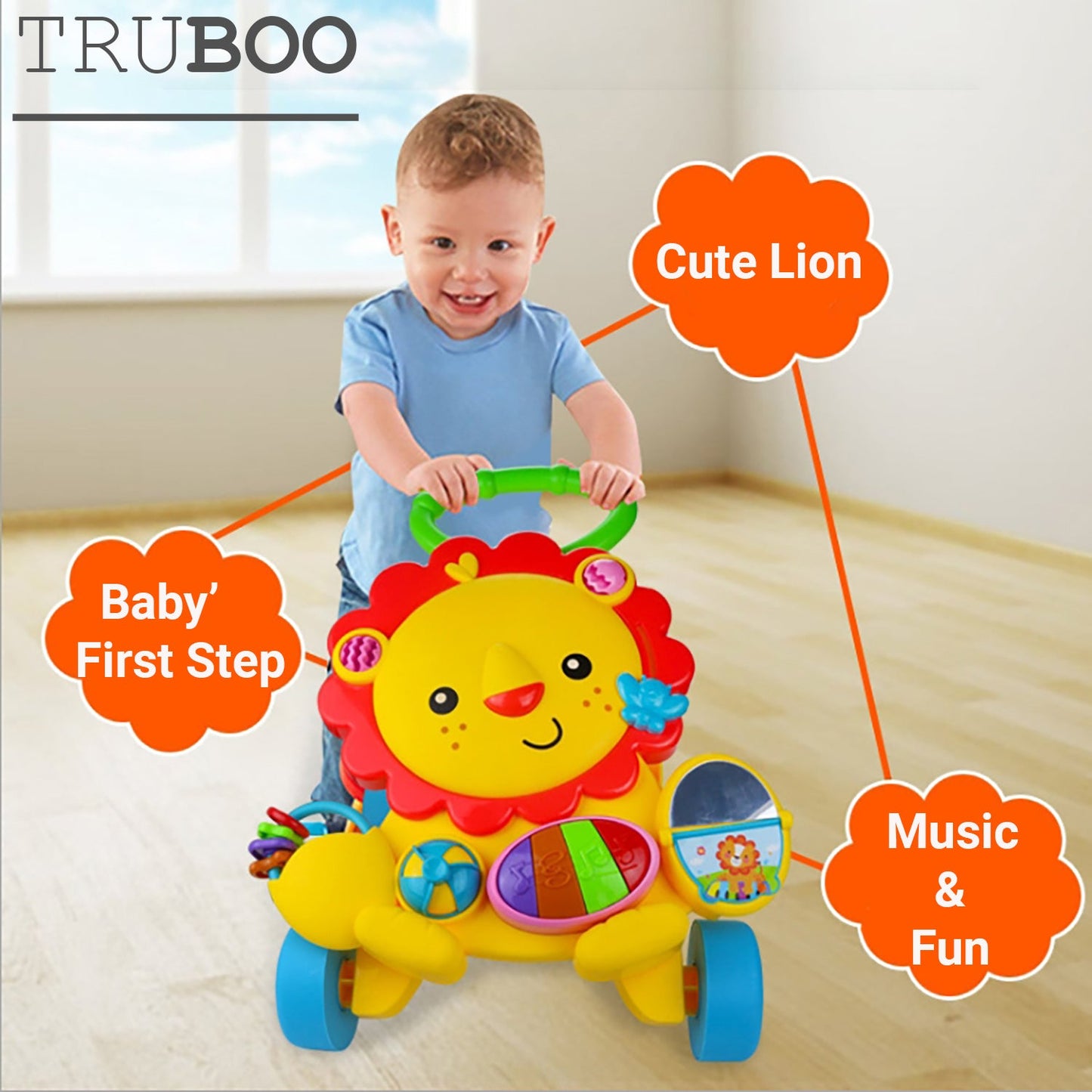 Truboo Walker Baby Push Toddler Toys Activity Centre Music Kids Balance Wheels