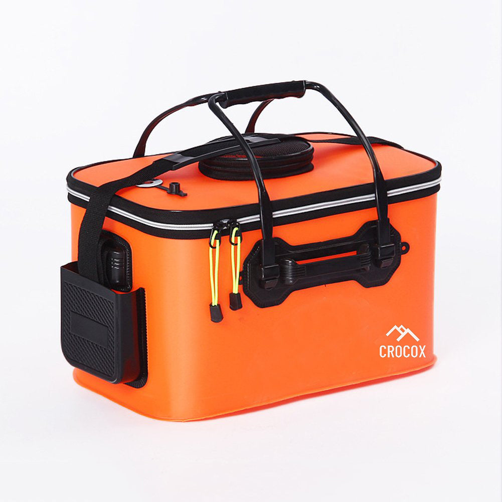 Crocox Fishing Boxes Bucket Tackle Storage Plastic Live Bait Folding Small Large