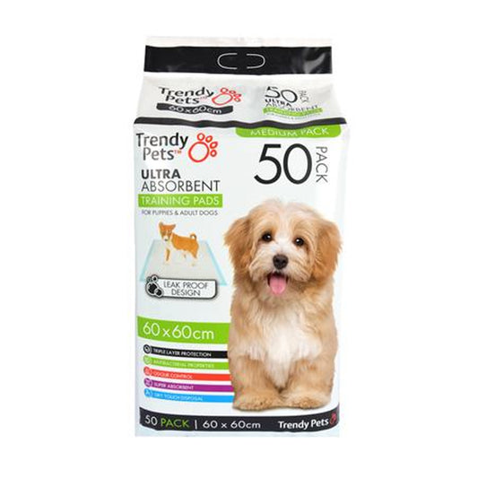 Puppy Training Pads Adult Dog Cat Bulk Large 60x60cm Absorbent White Leak Proof