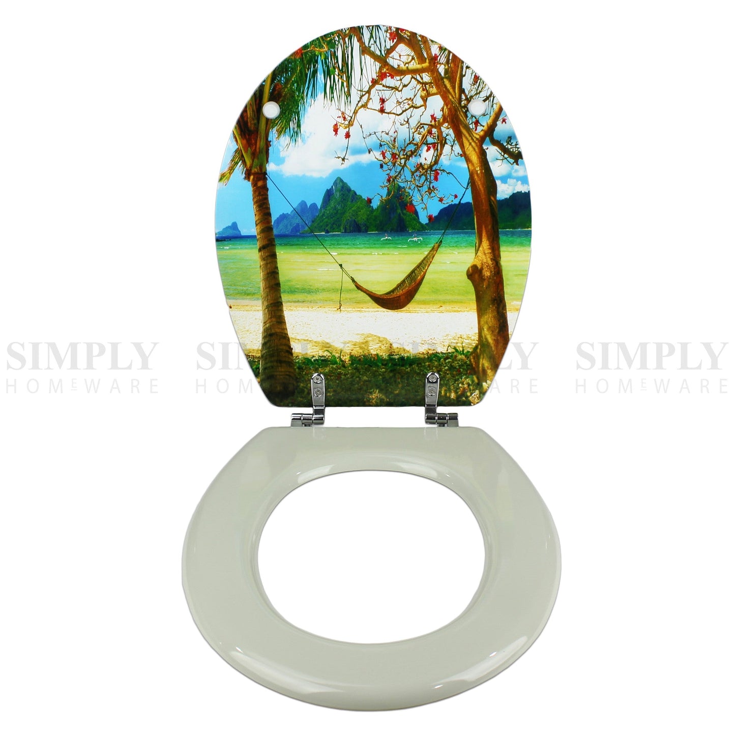 Toilet Seat and Cover Lid Designer Hard Bathroom Covers WC Bath Seat Lids - Simply Homeware