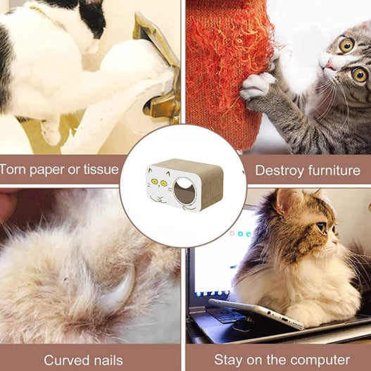 Pipers Cat Scratcher House Cats DIY Home Cardboard Scratching Post White Lounge