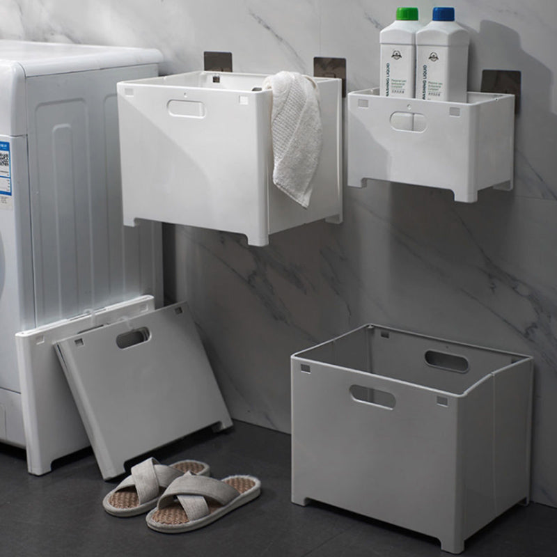 Lecluse Laundry Basket Foldable Punch-Free Wall Mounted Dirty Clothes Storage Cl