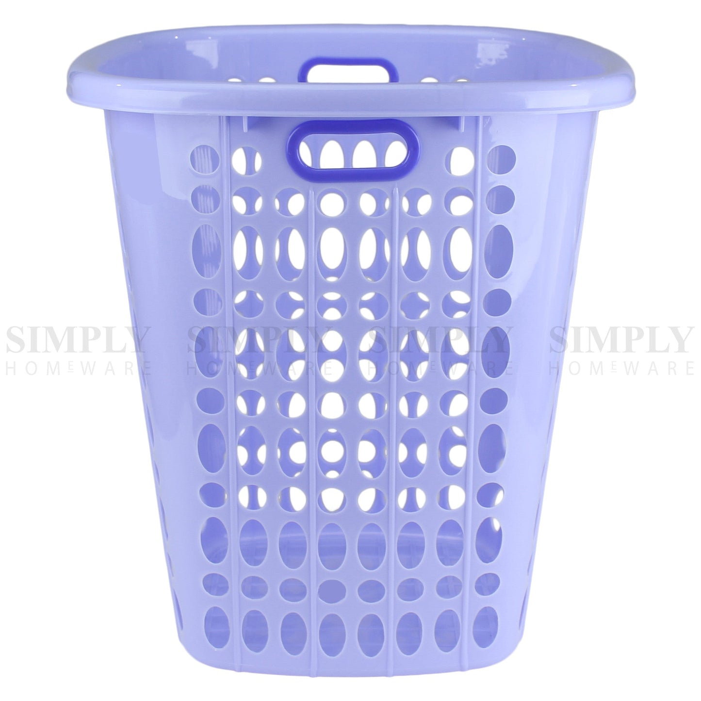 Laundry Basket Bin Plastic Baskets Washing Hamper Bag White Blue Pink Bathroom - Simply Homeware