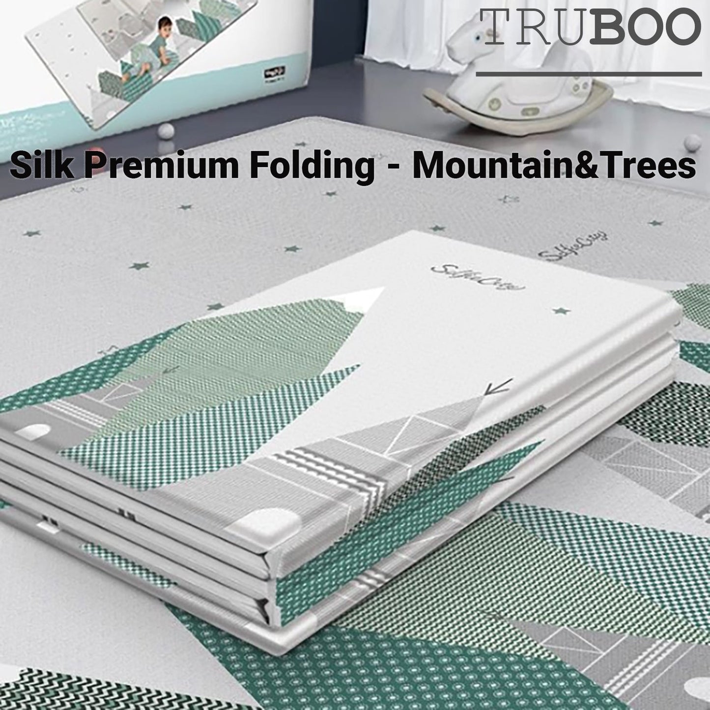Truboo Baby Play Mat Crawling Folding Pad Kids Waterproof Non-Slip Foam Carpet