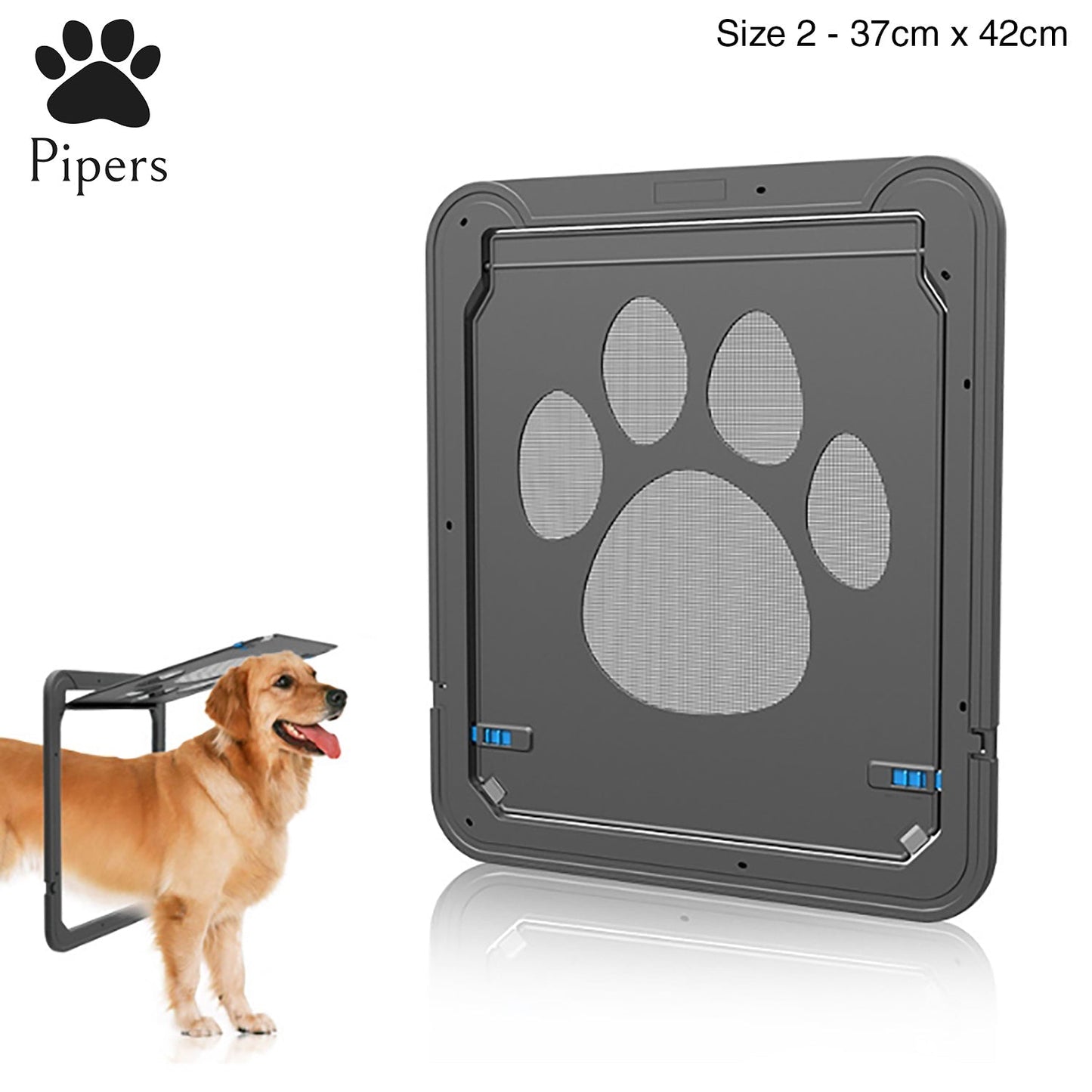 Pipers Pet Screen Door Dog Cat Puppy Flap Automatic Lock Security Large Window