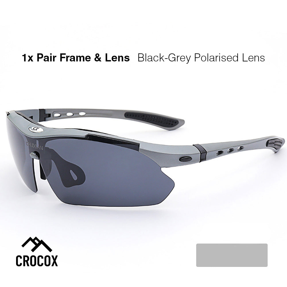 Crocox Sport Polarized Sunglasses Cycling Fishing Running Golf Driving Mens UV