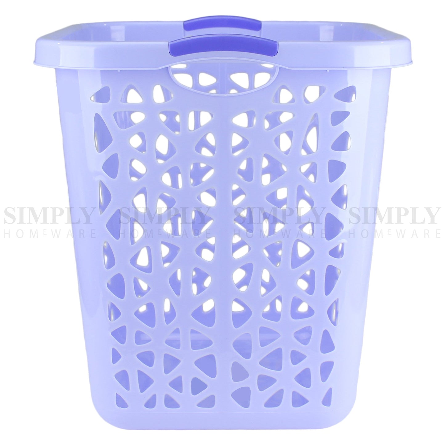 Laundry Basket Bin Plastic Baskets Washing Hamper Bag White Blue Pink Bathroom - Simply Homeware