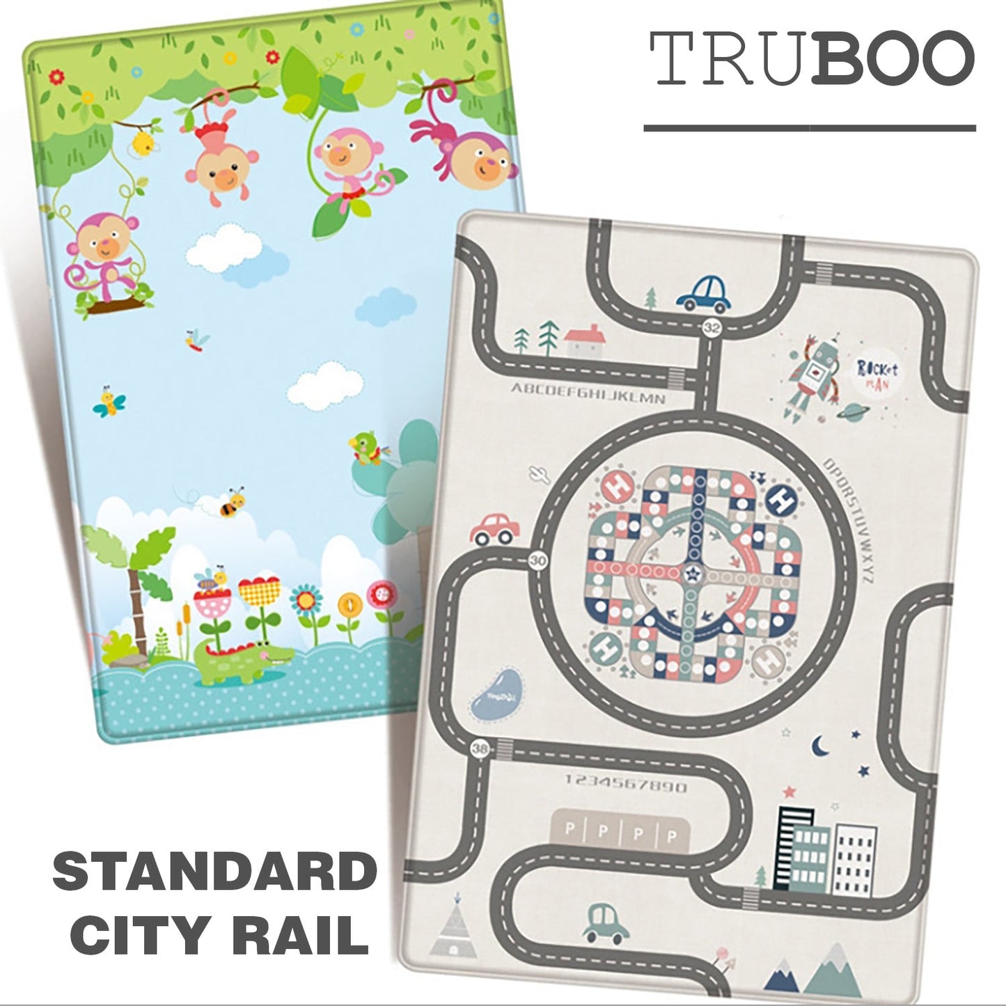 Truboo Baby Play Mat Crawling Folding Pad Kids Waterproof Non-Slip Foam Carpet