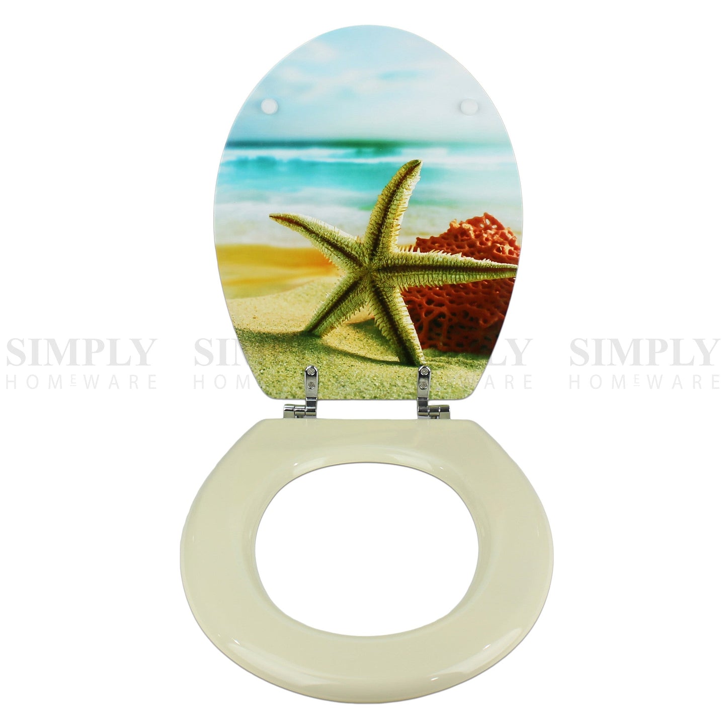 Toilet Seat and Cover Lid Designer Hard Bathroom Covers WC Bath Seat Lids - Simply Homeware