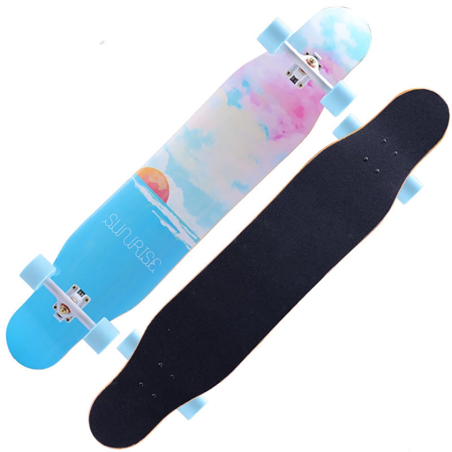 Crocox Adult Longboard Skateboard Complete Youth Beginner Maple Deck Outdoor