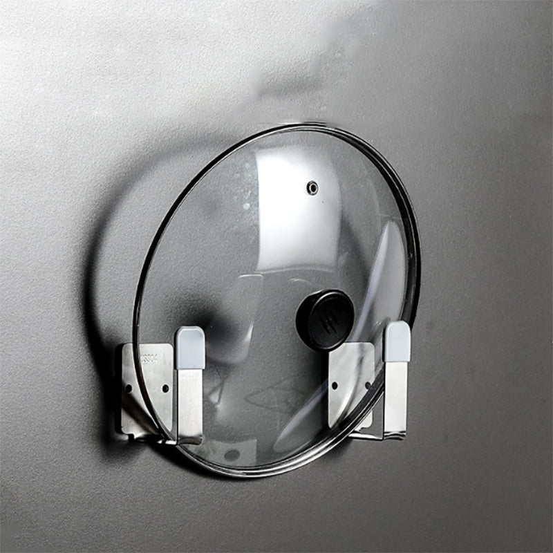 Lecluse Pot Lid Rack Stainless Lid Shelf Wall Mounted 304 Stainless Steel Pan Li