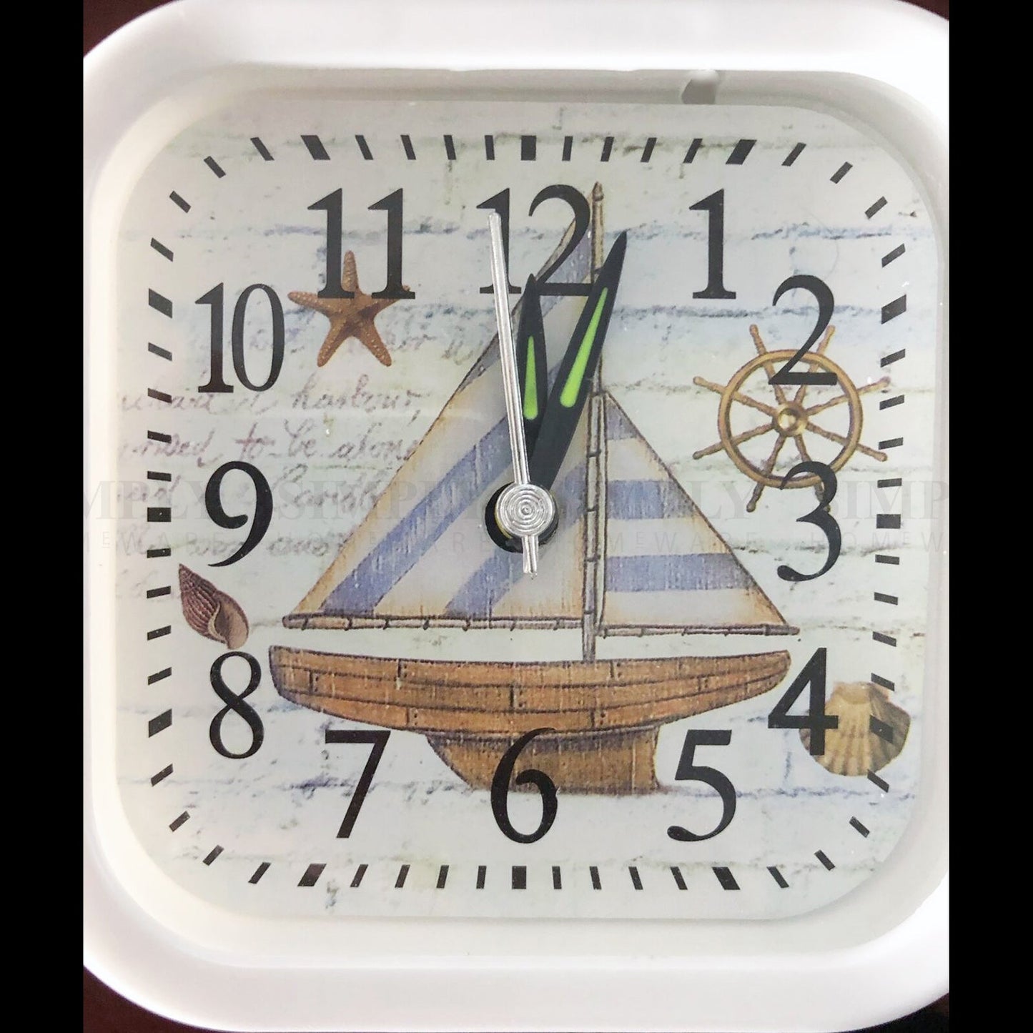 Minimalist Analog Alarm Clock Analogue Clocks Battery Desktop Table Bedside