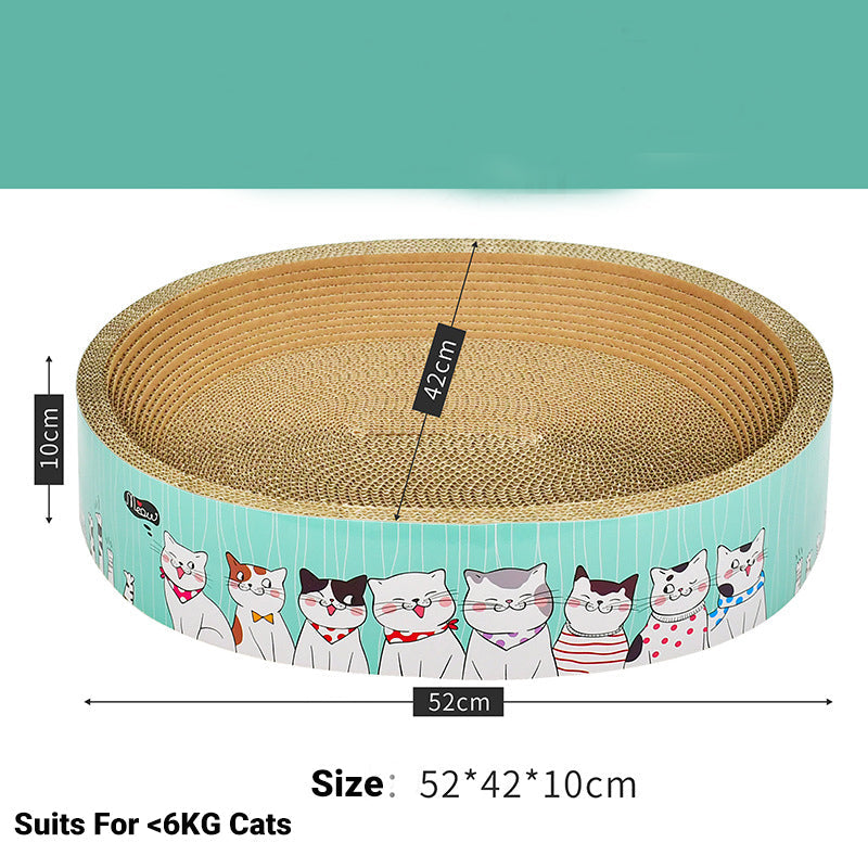 Pipers Cat Scratcher Round Cardboard Lounge Sofa Pet House Post Board Large Bed