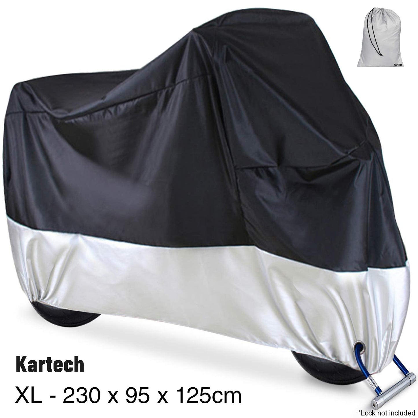 Kartech Motorcycle Cover Waterproof Scooter Outdoor Bike Motorbike Rain UV Dust