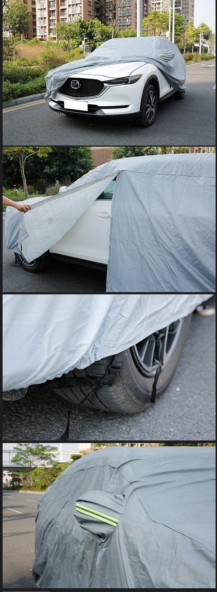 Oxford Cloth Car Cover SUV Sedan Lightweight Waterproof Dust Hail Universal M