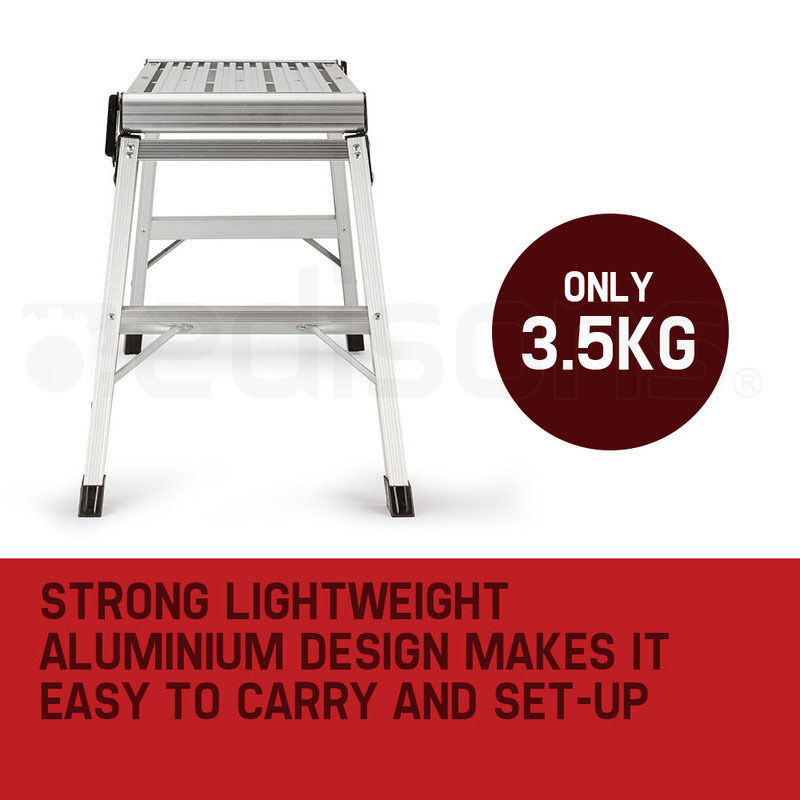 Ladder Work Platform Aluminium Bench Folding Elevated Step Metal Painting Car