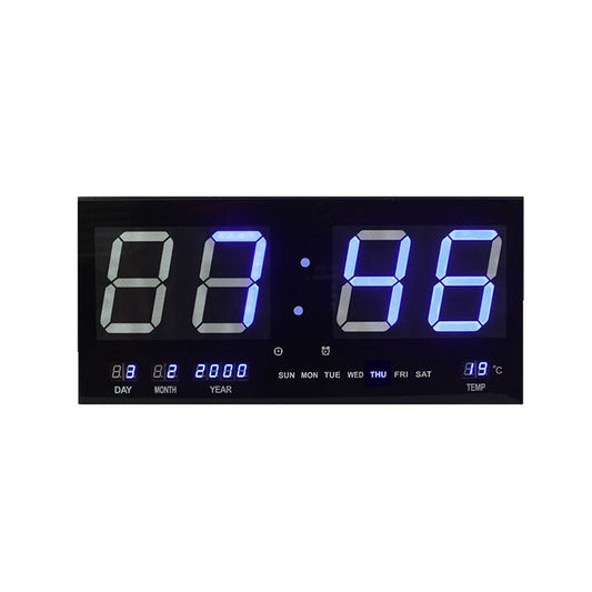 Jumbo Digital Clock Large Wall Clocks LED Display Alarm Thermometer Calendar AU