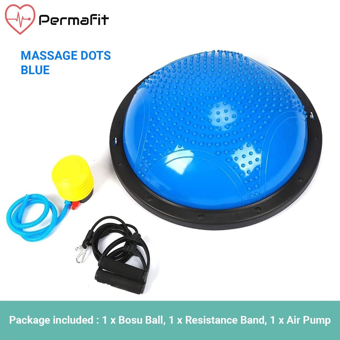 Permafit Yoga Bosu Balance Ball Gym Training Exercise Fitness Core Pilates Half
