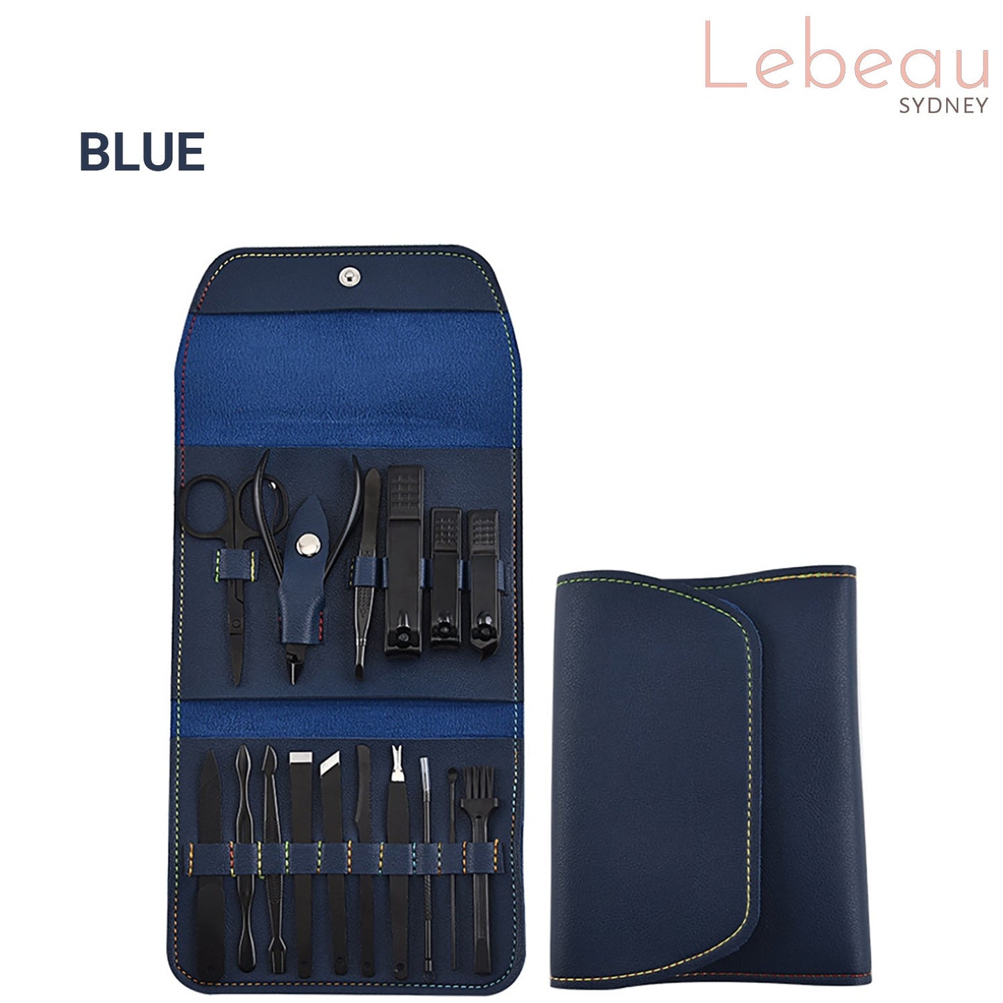 Lebeau 16Pcs Manicure Pedicure Set Nail Trimming Kit Clipper Finger Care Tool
