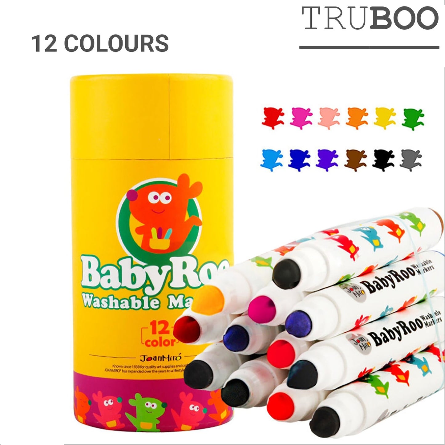 Truboo Washable Markers Watercolour Drawing Pens Set Children Kids 12 24pcs