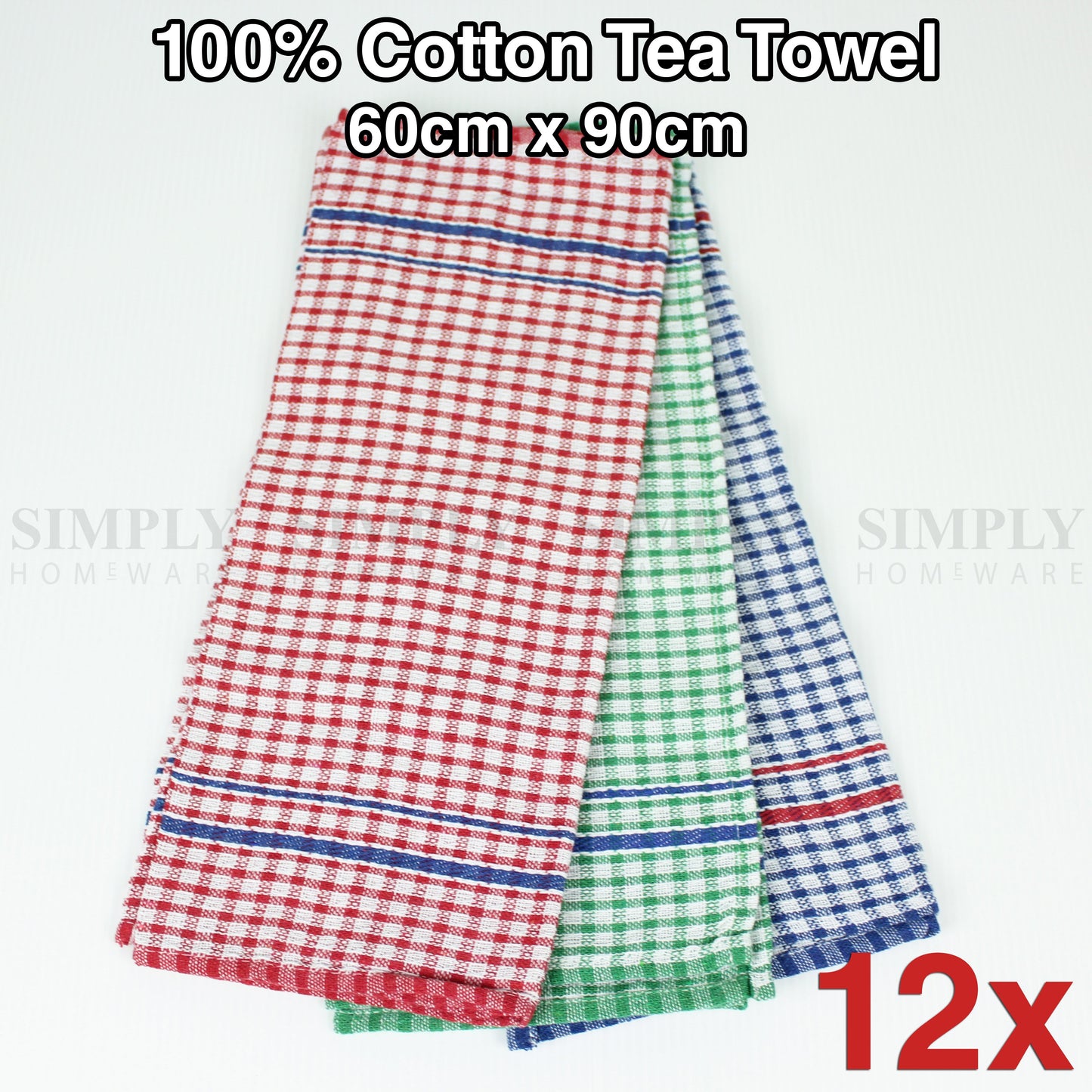 Cotton Kitchen Tea Towels Dish Cloths Towel Teatowels Teatowel New Linen 3 Pack