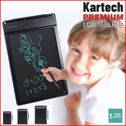 Kartech LCD Digital Writing Tablet Kids 5" 9" 13" Drawing Electronic Board Pad