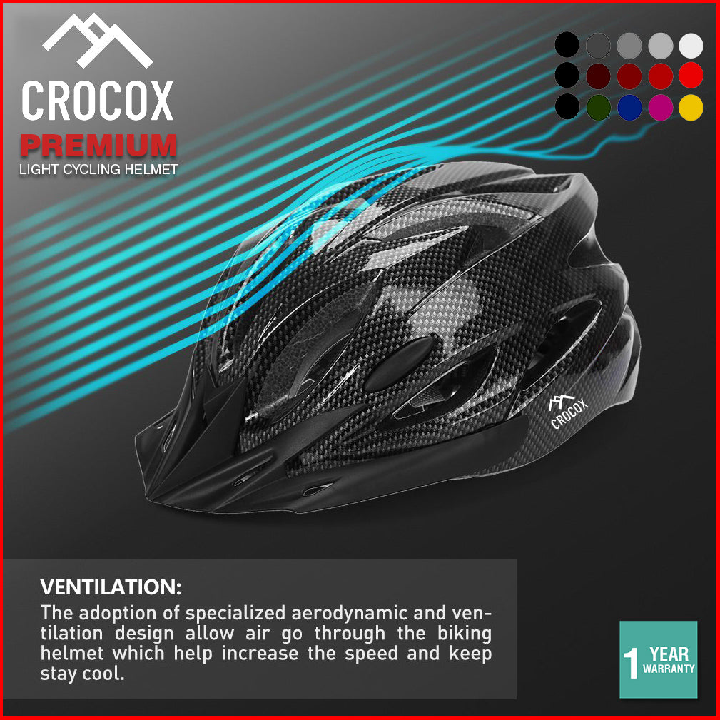 Crocox Cycling Helmets Bicycle Light Road Bike Adults Men Pad Cover Unisex S M L